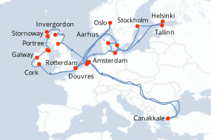 Itinéraire : Europe du Nord & Atlantique NE
