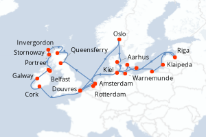 Itinéraire : Europe du Nord & Atlantique NE