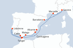 Itinéraire : Méditerranée & mers adjacentes