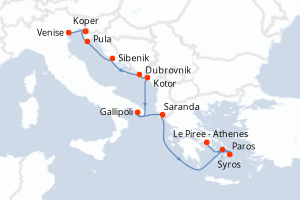 Itinéraire : Méditerranée & mers adjacentes