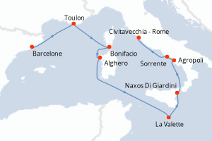 Itinéraire : Méditerranée & mers adjacentes