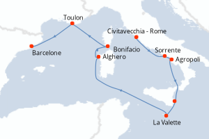 Itinéraire : Méditerranée & mers adjacentes
