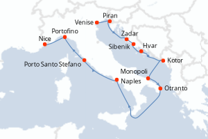 Itinéraire : Méditerranée & mers adjacentes