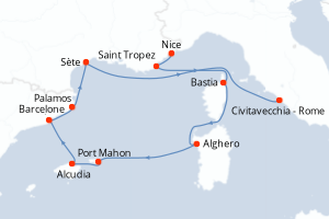 Itinéraire : Méditerranée & mers adjacentes