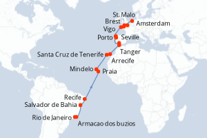 Itinéraire : Europe du Nord & Atlantique NE