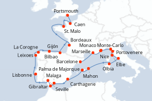 Itinéraire : Méditerranée & mers adjacentes