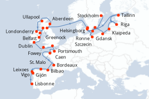 Itinéraire : Europe du Nord & Atlantique NE