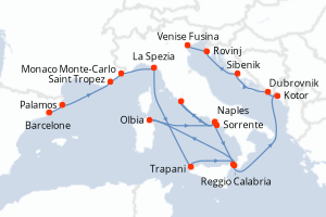 Itinéraire : Méditerranée & mers adjacentes