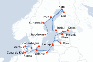Itinéraire : Europe du Nord & Atlantique NE