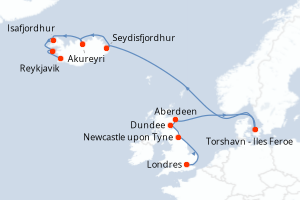 Itinéraire : Europe du Nord & Atlantique NE