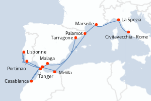 Itinéraire : Méditerranée & mers adjacentes