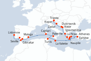 Itinéraire : Méditerranée & mers adjacentes