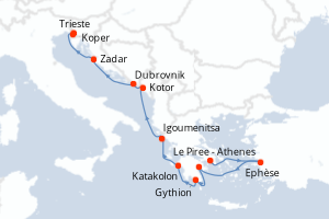 Itinéraire : Méditerranée & mers adjacentes