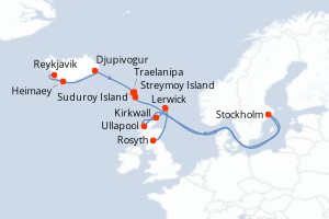 Itinéraire : Europe du Nord & Atlantique NE