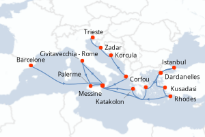 Itinéraire : Méditerranée & mers adjacentes