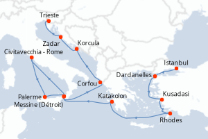 Itinéraire : Méditerranée & mers adjacentes