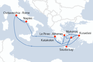 Itinéraire : Méditerranée & mers adjacentes