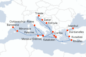 Itinéraire : Méditerranée & mers adjacentes