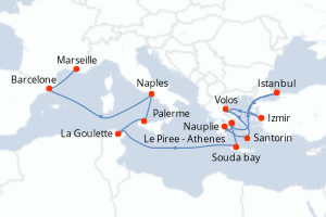 Itinéraire : Méditerranée & mers adjacentes