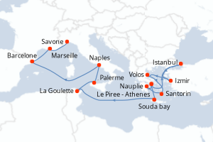 Itinéraire : Méditerranée & mers adjacentes