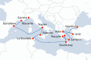 Itinéraire : Méditerranée & mers adjacentes