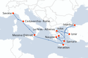 Itinéraire : Méditerranée & mers adjacentes