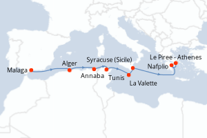 Itinéraire : Méditerranée & mers adjacentes