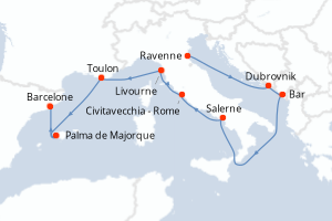 Itinéraire : Méditerranée & mers adjacentes