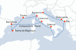Itinéraire : Méditerranée & mers adjacentes