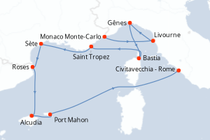 Itinéraire : Méditerranée & mers adjacentes