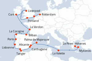 Itinéraire : Europe du Nord & Atlantique NE