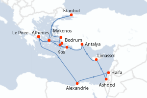 Itinéraire : Méditerranée & mers adjacentes