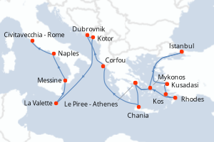 Itinéraire : Méditerranée & mers adjacentes