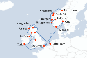 Itinéraire : Europe du Nord & Atlantique NE