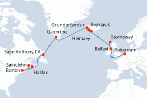 Itinéraire : Europe du Nord & Atlantique NE
