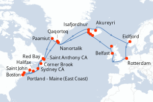 Itinéraire : Europe du Nord & Atlantique NE