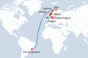 Itinéraire : Europe du Nord & Atlantique NE
