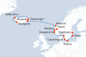 Itinéraire : Europe du Nord & Atlantique NE