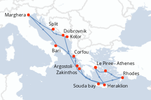 Itinéraire : Méditerranée & mers adjacentes