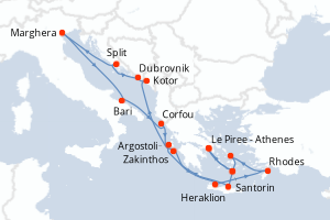 Itinéraire : Méditerranée & mers adjacentes