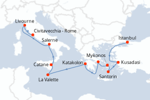 Itinéraire : Méditerranée & mers adjacentes