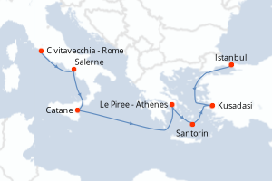 Itinéraire : Méditerranée & mers adjacentes