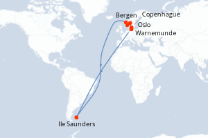 Itinéraire : Europe du Nord & Atlantique NE