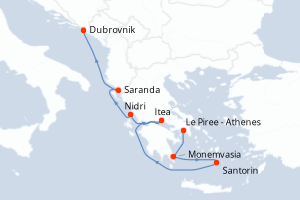 Itinéraire : Méditerranée & mers adjacentes