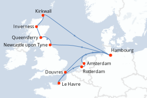 Itinéraire : Europe du Nord & Atlantique NE