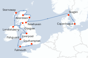 Itinéraire : Europe du Nord & Atlantique NE