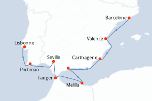 Itinéraire : Méditerranée & mers adjacentes