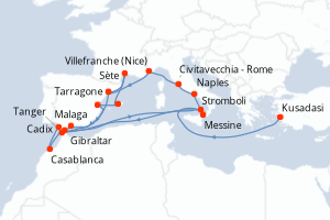 Itinéraire : Méditerranée & mers adjacentes