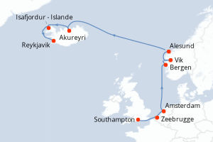 Itinéraire : Europe du Nord & Atlantique NE