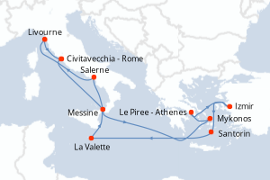 Itinéraire : Méditerranée & mers adjacentes